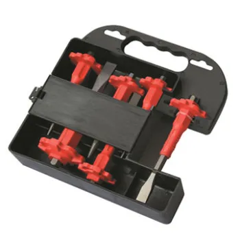 6-piece Punch and Chisel with TPR Handle Set