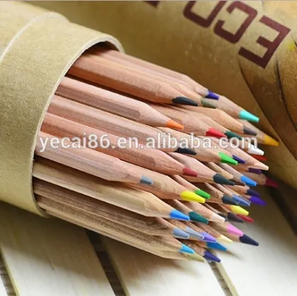 lapis escolar colored pencils Marco of wood eco-friendly colored pencil paper box
 