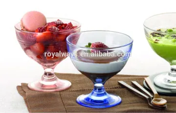 2016 Hot selling food safe colored plastic ice cream cup set