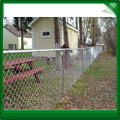 Galvanized diamond post chain link fence