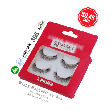 Fluffy Wispy Dramatic 3D Faux Mink Magnetic Eyelashes - Wholesale with Custom Boxes