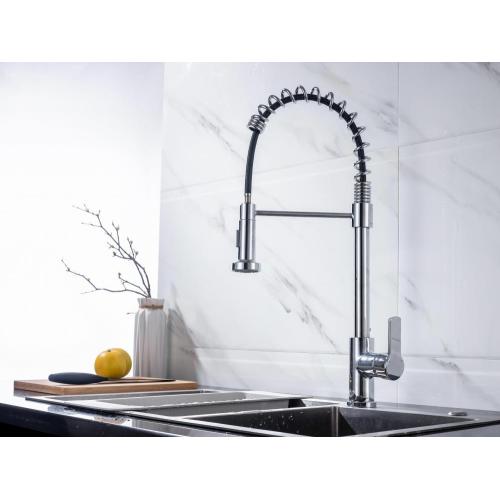 spring pull down brass kitchen Mixer faucet