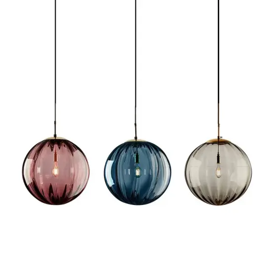 INSHINE Round Bulb Strip Bright Pendant Light