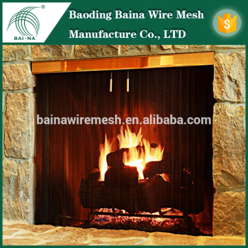 2015 alibaba China metal chain link decorative mesh curtain fireplace screen material