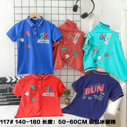 Dollars Model CAF095 Big Kids Boys Oversized Polo Shirts