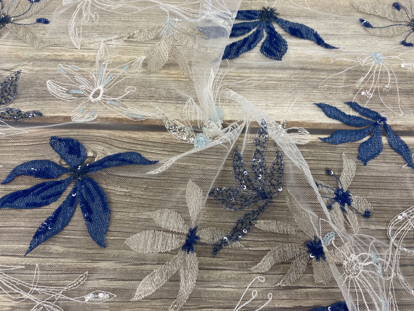 Sequins Embroidery Fabric