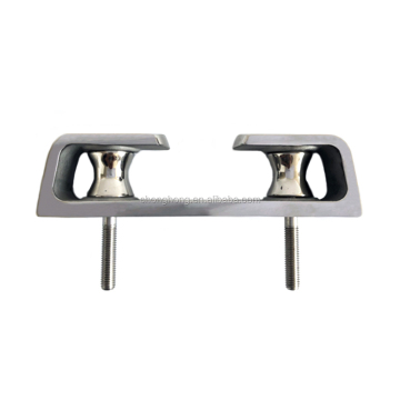 Edelstahlboot -FairLead -Walze mit Spiegelpoliertoberfläche und zwei Rädern - AISI 316 Material