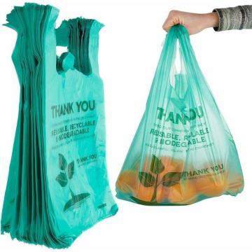 Environmental Hdpe Plastic T Shirt Bags For Supermarket , Retail Plastic Bags 200mm Width