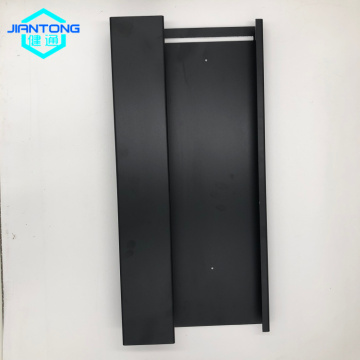 black matt powder coated steel base with bending