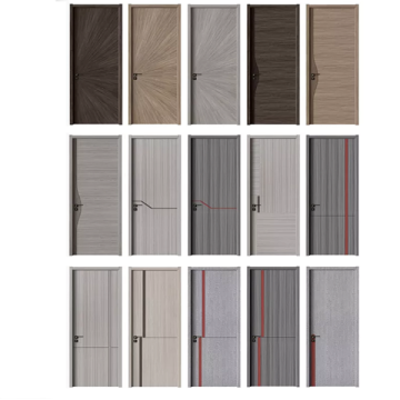 Paint-Free Smoked Oak Wood Door - Black or White