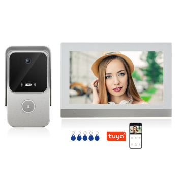 7 Inch Monitor Video Intercom Doorbell Camera Kit with RFIC Unlock 1080P HD Waterproof Door Phone