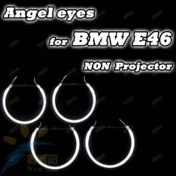7000Ultra White CCFL Angel Eyes Halo Rings for BMW E46 NON Projector