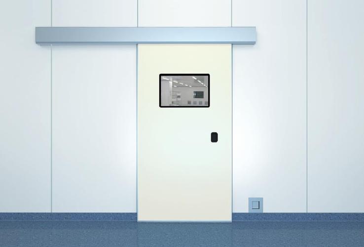 Laboratory aluminum electrical sliding clean double door