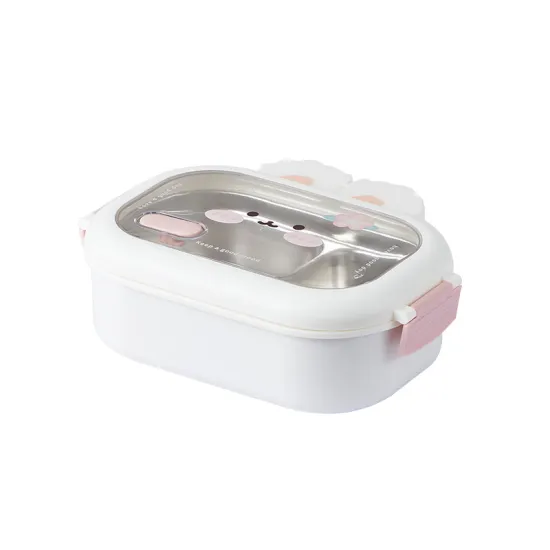 Stainless Steel Lunch Box with Fruit Print - Perfect Office Thermal Bento and Water Heating Solution