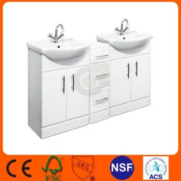 1450mm Double Bathroom Set 550mm Vanity Unit with Drawers
