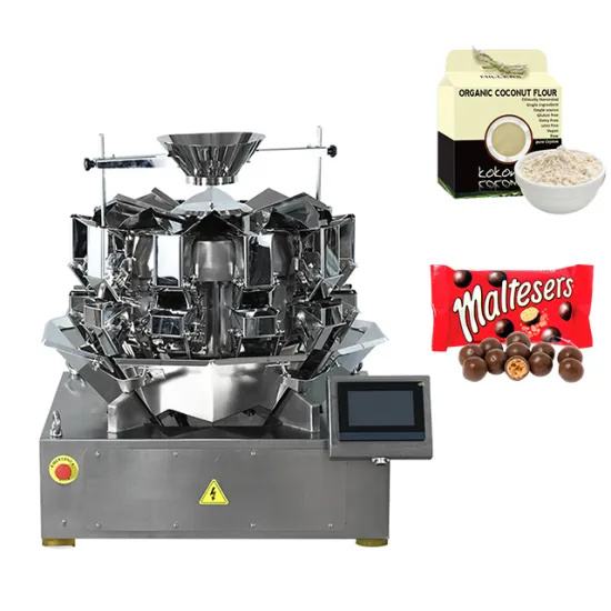 Full Automatic 2.5L 10 Heads Multihead Weigher for Dried Fruit and Cereal Bar Packaging