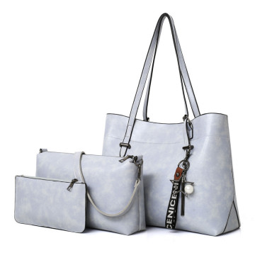 Tote lady bags 3pcs fashion outing leather bags