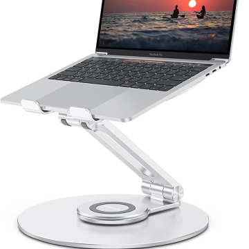2023 MG Adjustable Laptop Stand: 360 Rotating Base, Ergonomic Design, Fully Foldable for Easy Storage - Ultimate Laptop Riser