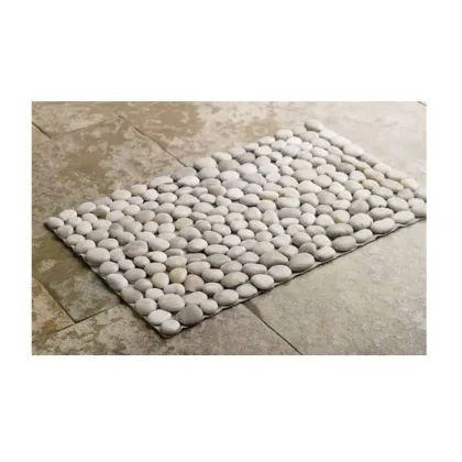 Polished Natural Pebble Stone Carpet Foot Massage Bath Mats