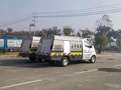 Changan Mini Truck gemonteerde weg reiniging veger vrachtwagen