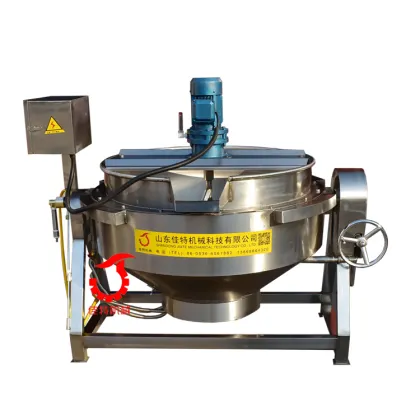 Industrial Tilting Gas Jacketed Steam Kettle 200 Liter Cooking Kettle
