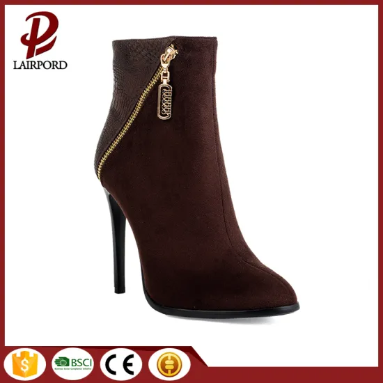 high quality suede rubber short ankle boots