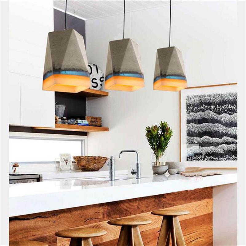 Round Concrete Hanging LightsofApplication Led Pendant Lamps