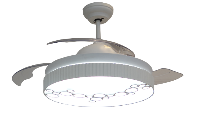 Retractable Ceiling Fan Indoor with LED Light