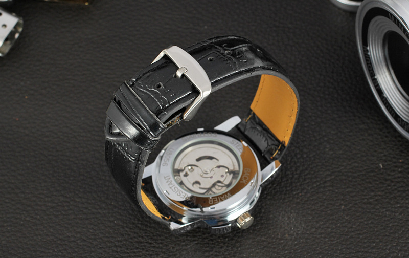 winner day date design men watch with sub-dial