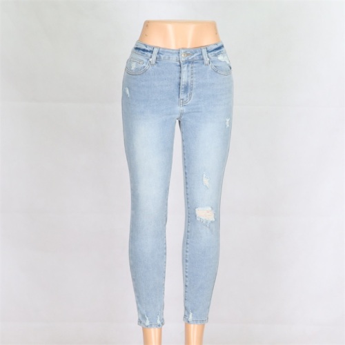 Ladies Fashion Ripped Jeans Custom