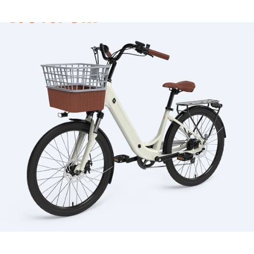 Bicycle assisté de puissance avec panier