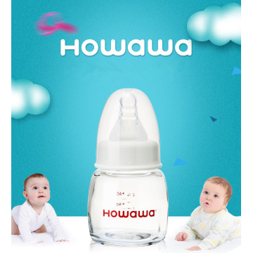 2oz baby glas mjölkmatning flaska utan handtag
