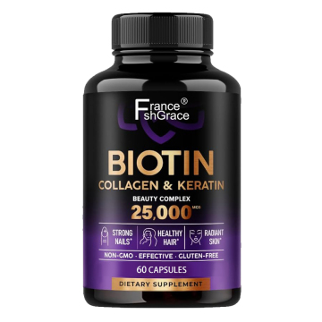 Biotina Collagene Keratina Crescita dei capelli Supporto per le unghie della pelle
