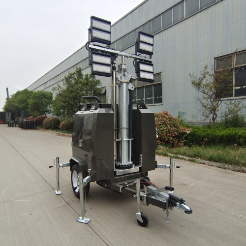 Emergency Mobile Light Tower 9 High Mast Hydraulic Lighting Tower Manufactory