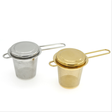 304 Stainless Steel Tea Strainer Infuser with Folding Handle for Home Kitchen