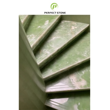 Green Onyx Marble Slabs for Living Room Staircase