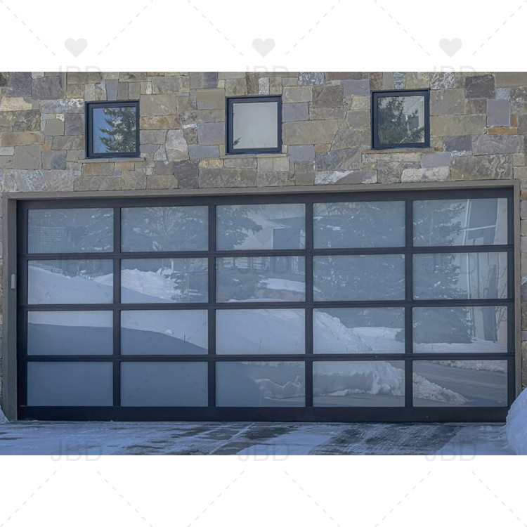 Frameless Tinted Glass Garage Door