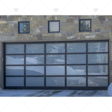 Contemporary Frameless Garage Door with Smart Openers