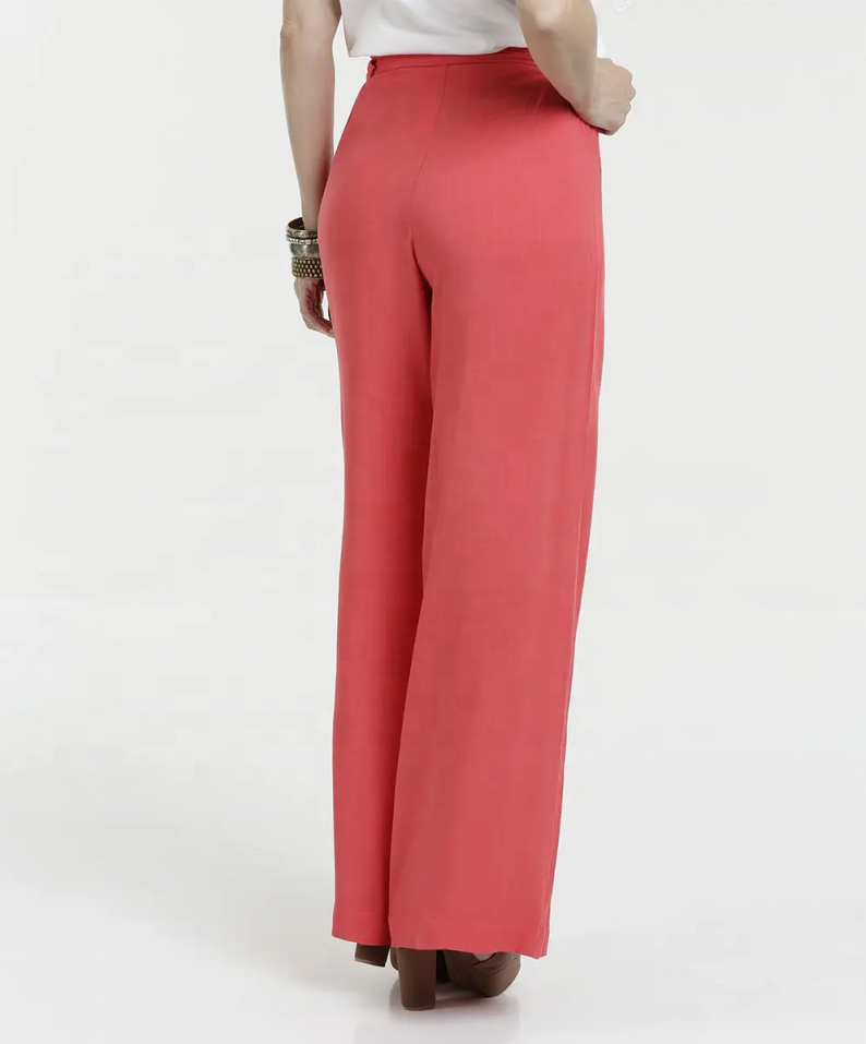 Women wide leg Pants with big size bowknot