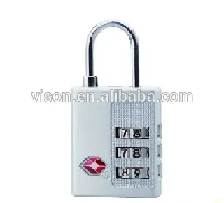 Zinc alloy tsa lock travel tsa luggage lock 3 digit tsa combination lock