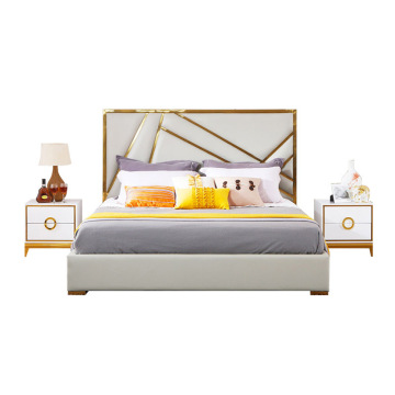 Modern Luxury King Size Leather Upholstered Double Bed Frame