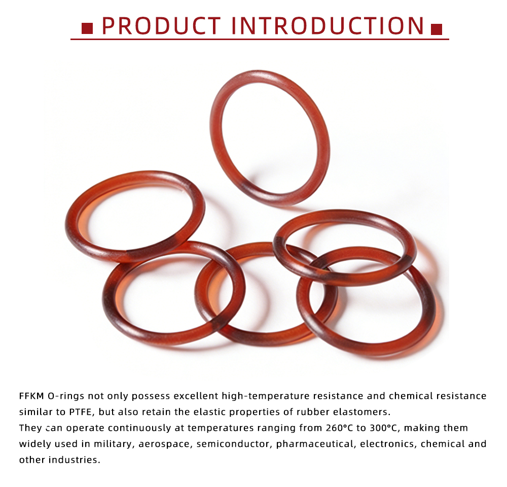 Amber FFKM Perfluoroether O-Ring Seals x
