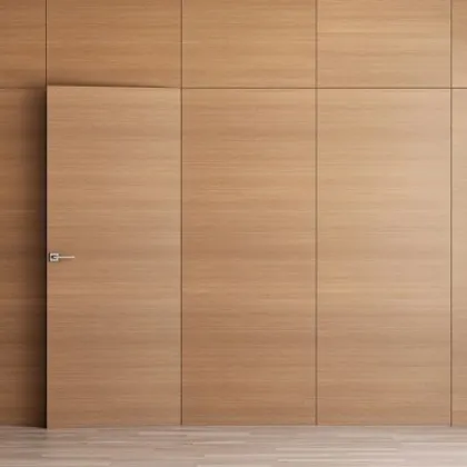 Invisible Wooden Hidden Wall Doors for Modern Interior Bedrooms