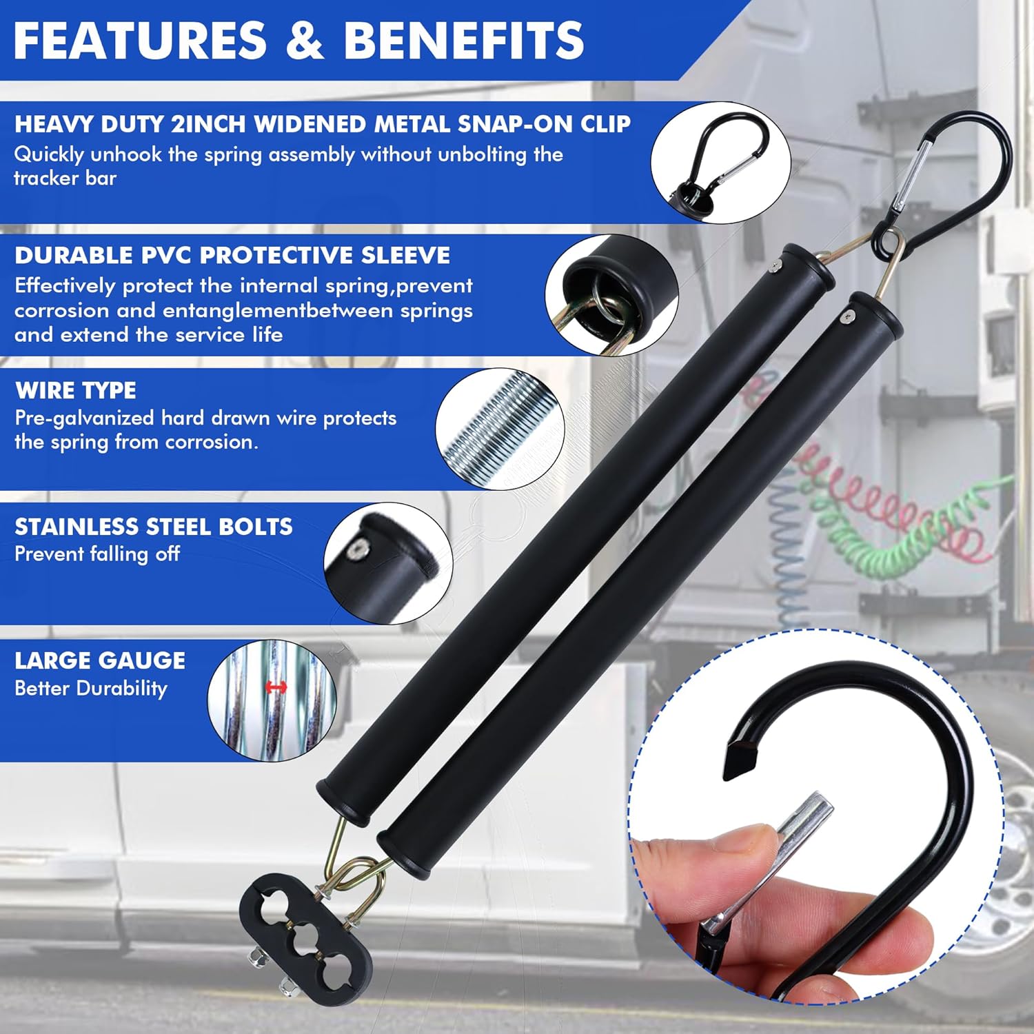 tracker bar spring kit with cable clamp3