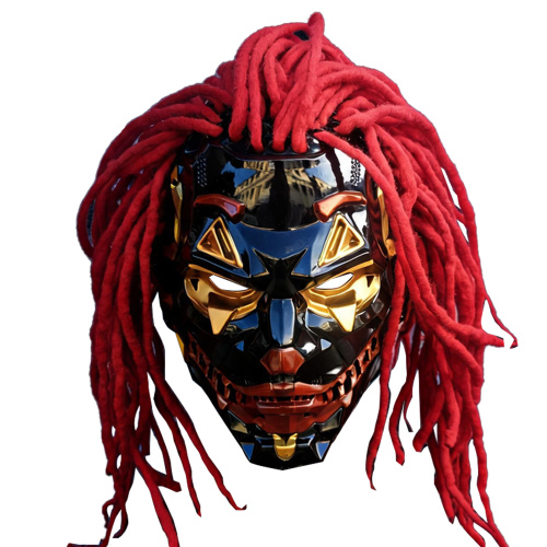 ماسک Red Dreadlock Cyber ​​Oni Cosplay