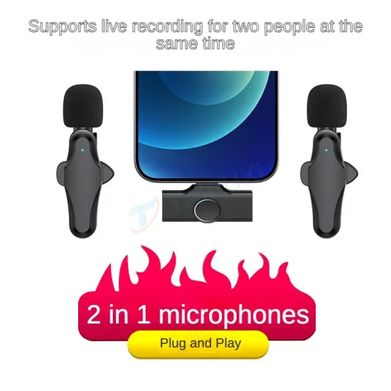 Professional K21 Mini Lavalier Lapel Wireless Microphone for High-Quality Video Recording