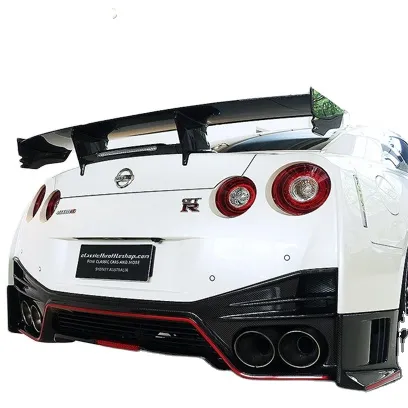Nismo Style Carbon Fiber Rear Spoiler with Brake Lights for GTR R35