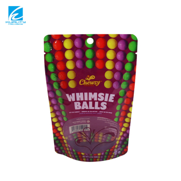 Customized Eco-Friendly Plastic Stand-Up Pouch with Window for Candy