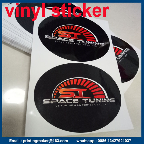 Benutzerdefinierte Kreis Glossy Vinyl Aufkleber