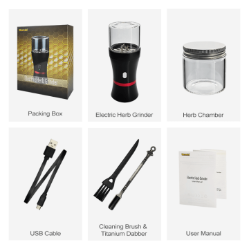 Wholesale Portable Flashlighting Automatic Dry Herb Grinder
